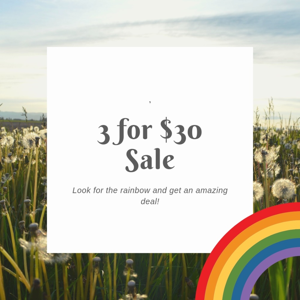 ๐ 3 for $30 Sale! ๐ - Picture 1 of 1